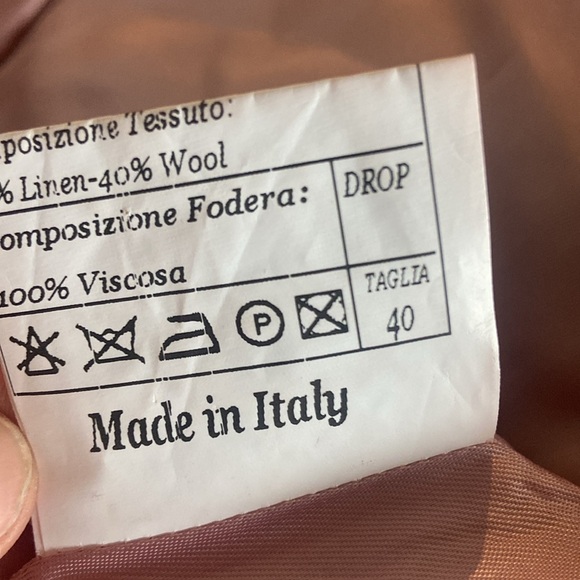 Hadleigh’s Made in Italy Daphne Blazer Jacket Linen Wool Sz 40 - Picture 7 of 10